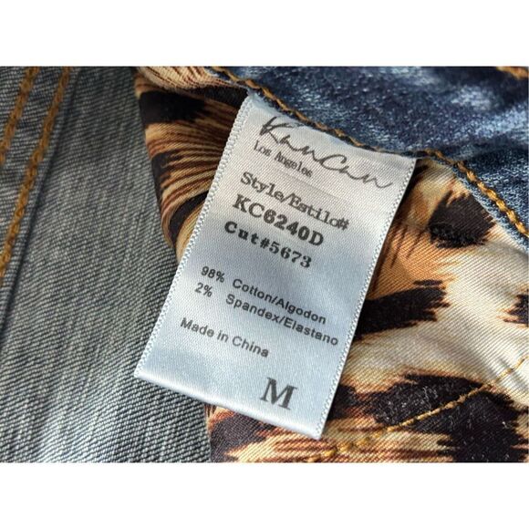 KanCan Los Angeles leopard distressed jean shorts size M - Picture 11 of 11